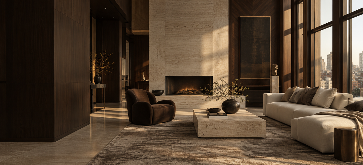 Vision d’ambiance : intérieur d’inspiration new-yorkaise, image de synthèse